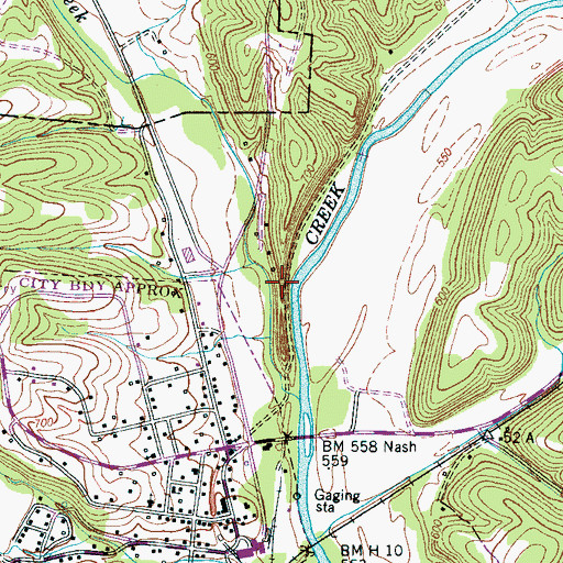 Topographic Map of Cedar Point Mine, TN