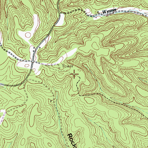 Topographic Map of Couch Mine, TN