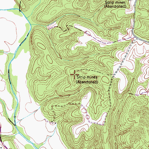 Topographic Map of Dodd Mine, TN