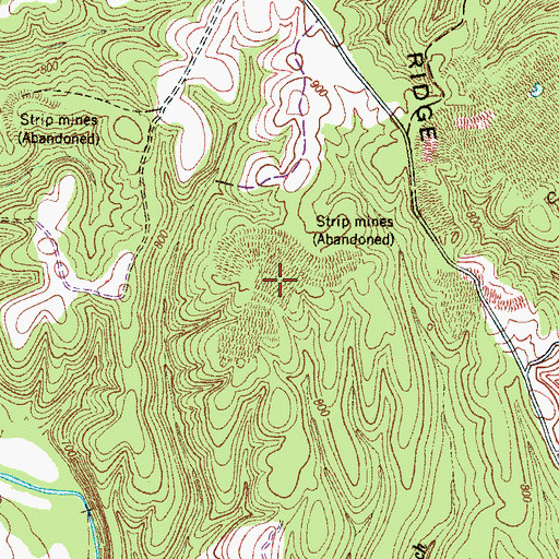 Topographic Map of Hessemer Number One Mine, TN