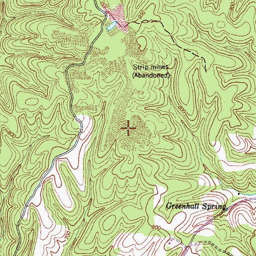 Topographic Map of Ironsides Mine, TN