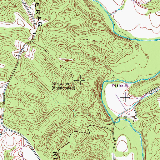 Topographic Map of Little Hill Mine, TN