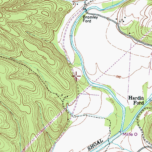 Topographic Map of Rhoades Hill (historical), TN