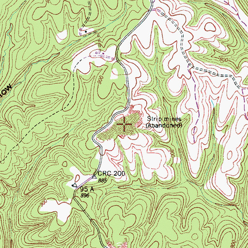 Topographic Map of Sharp Mine, TN