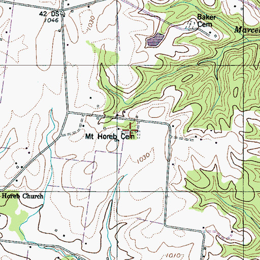 Topographic Map of Old Brick Academy (historical), TN