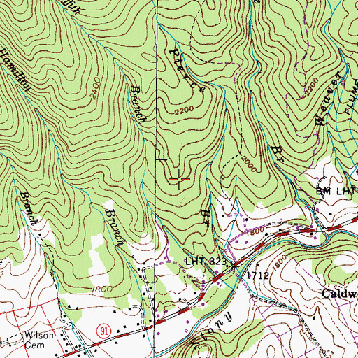 Topographic Map of Griffith Mine, TN
