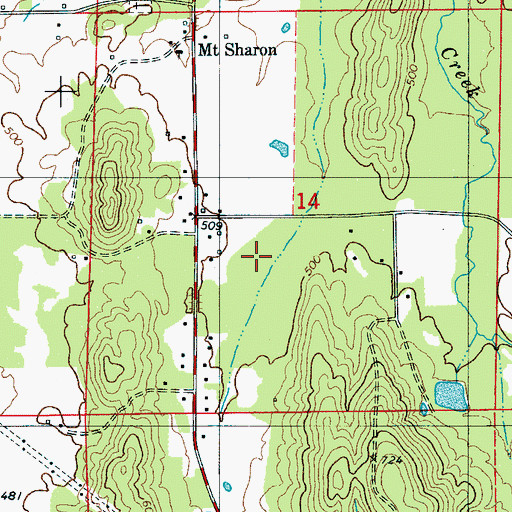 Topographic Map of Kahatchee, AL