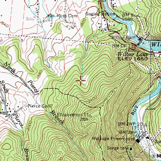 Topographic Map of Siam Prospect, TN