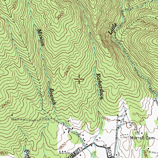 Topographic Map of White Prospect, TN