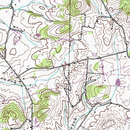 Topographic Map of Martha Washington School (historical), TN