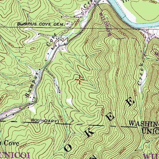 Topographic Map of Number Ten Mine, TN