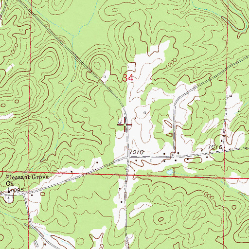 Topographic Map of Youngs Chapel Church, AL