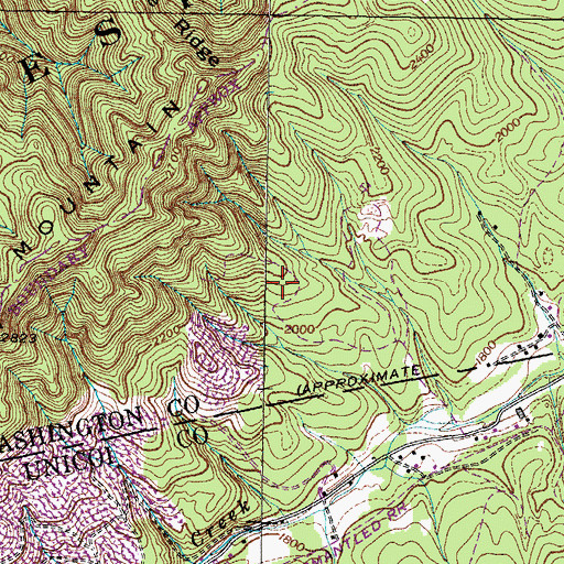 Topographic Map of Rock Quarry Hollow Mine, TN