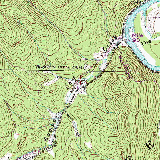 Topographic Map of Starnes Hollow, TN