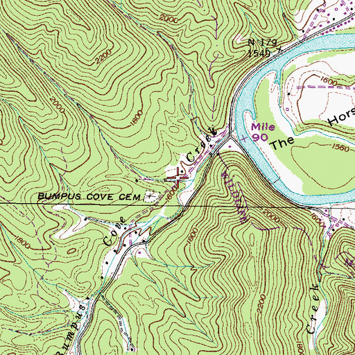 Topographic Map of Tipton Hollow, TN