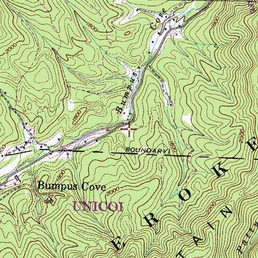 Topographic Map of Yates Hollow, TN