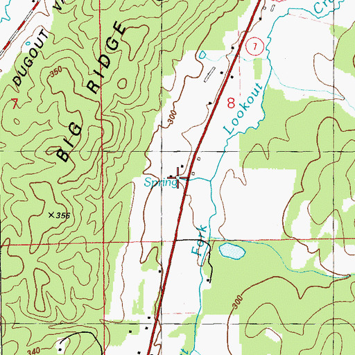 Topographic Map of Dixie Brown Spring, AL