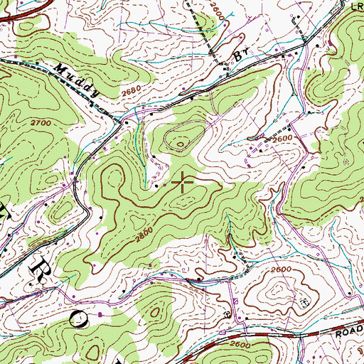 Topographic Map of Gentry Mine, TN
