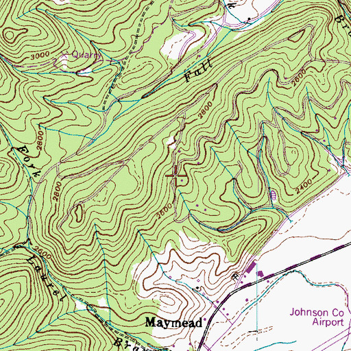Topographic Map of Little Mountain Mine, TN