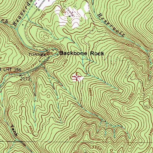 Topographic Map of Neely Mine, TN