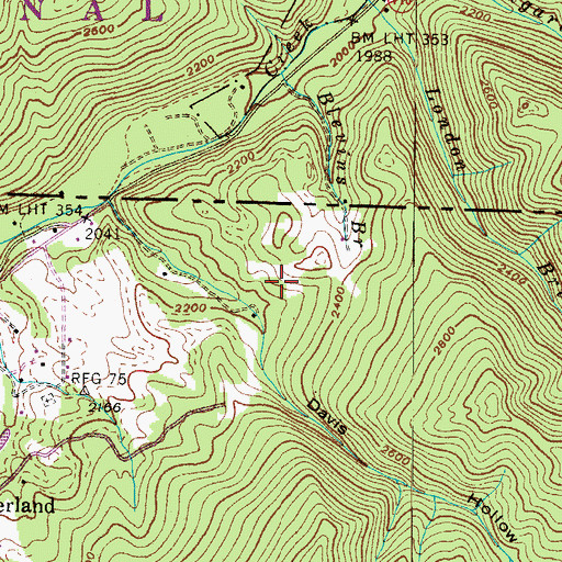Topographic Map of Reynolds Mine, TN