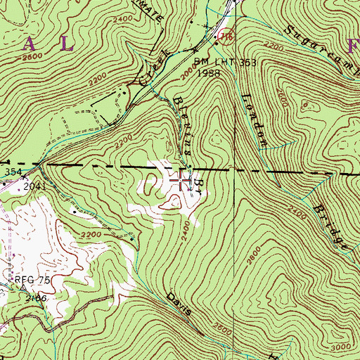 Topographic Map of State Line Mine, TN