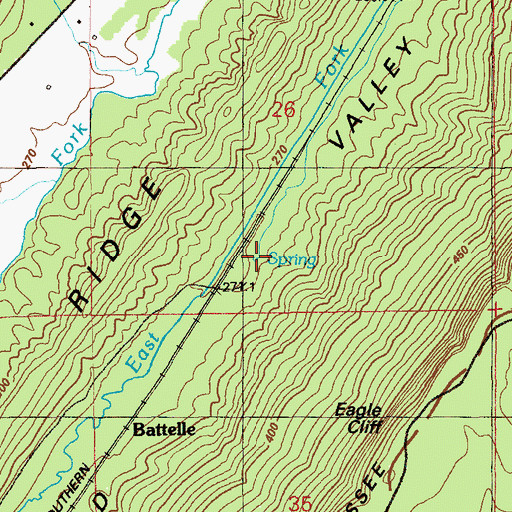 Topographic Map of Morgan Spring, AL