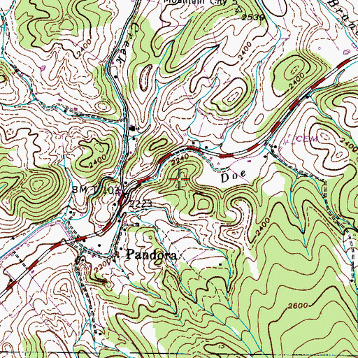 Topographic Map of White Prospect, TN