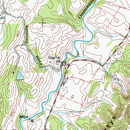Topographic Map of Gettys Mill (historical), TN