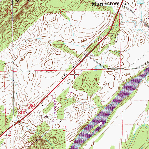 Topographic Map of Croft Cemetery, AL
