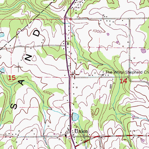 Topographic Map of Hope Independent Church, AL