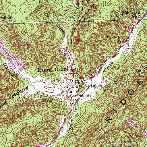 Topographic Map of Laurel Grove School (historical), TN