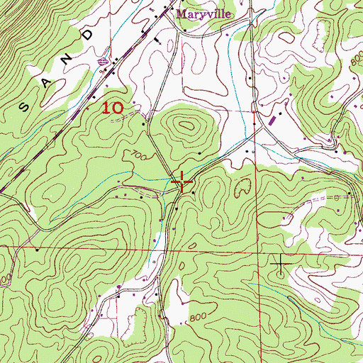 Topographic Map of Oak Grove Church, AL