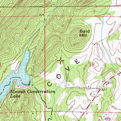 Topographic Map of Sweet Home Church, AL