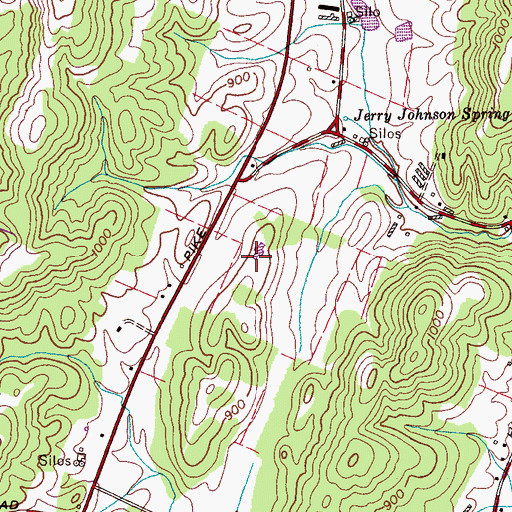 Topographic Map of D A M Mine, TN
