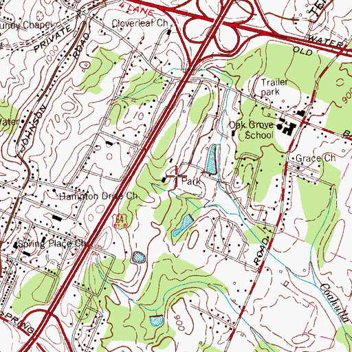 Topographic Map of Griffin Mine, TN