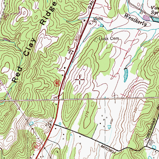 Topographic Map of Hannah Prospect, TN