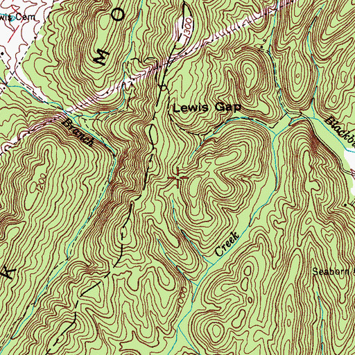 Topographic Map of King Prospect, TN