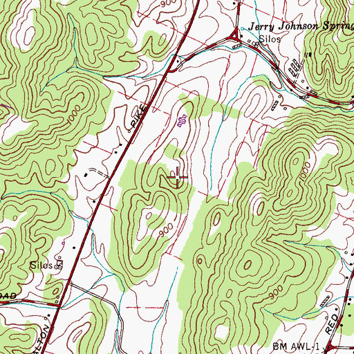 Topographic Map of Lord Mine, TN