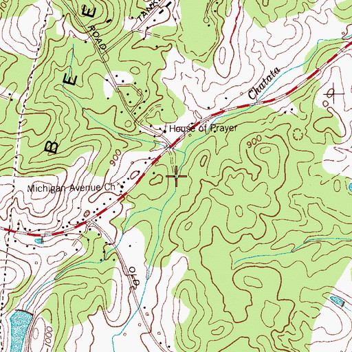 Topographic Map of Morelock Springs, TN
