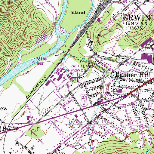 Topographic Map of Banner Hill Spring, TN