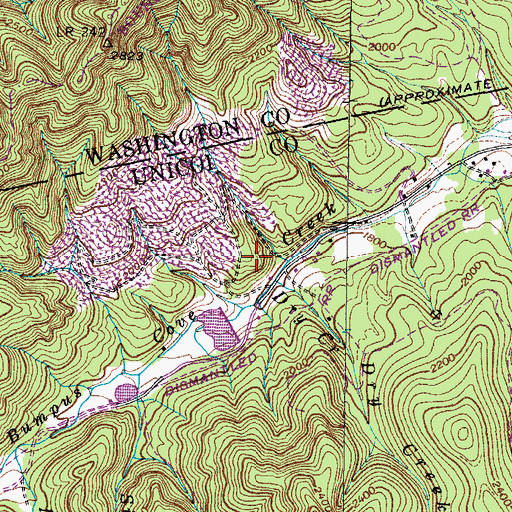 Topographic Map of Baptist Hollow Branch, TN