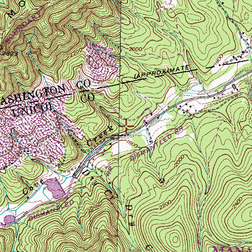 Topographic Map of Casey Hollow, TN