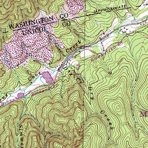 Topographic Map of Dry Branch Mine, TN