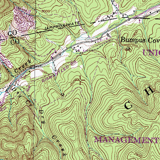 Topographic Map of Embree Number 13 Mine, TN