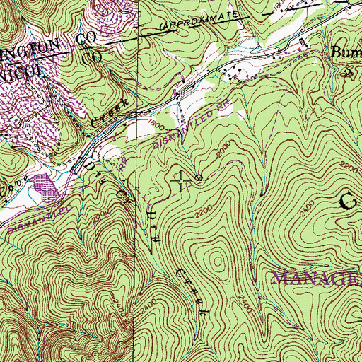 Topographic Map of Embree Number 14 Mine, TN