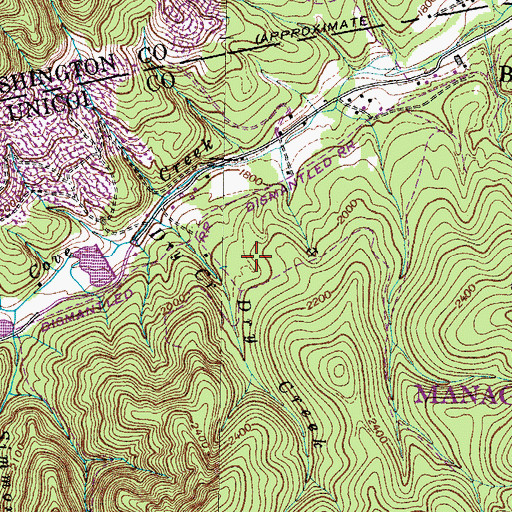 Topographic Map of Embree Number 15 Mine, TN