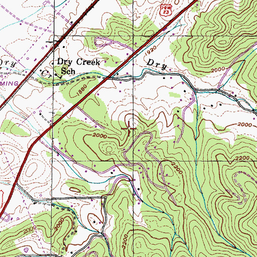 Topographic Map of Jones Mine, TN