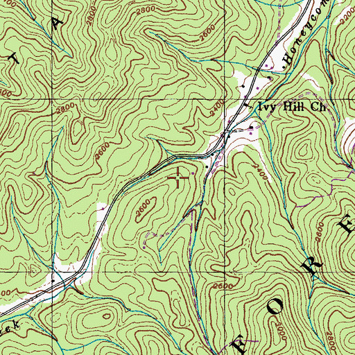 Topographic Map of Sam Brummett Mine, TN
