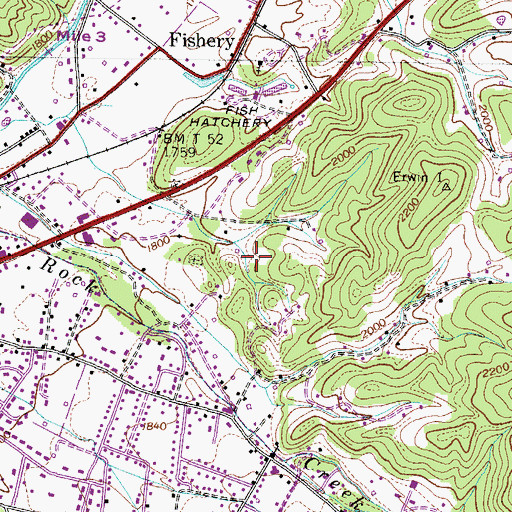 Topographic Map of Warren Prospect, TN